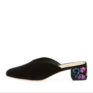 Loeffler Randall Lulu Velvet Sequin Heel Mule